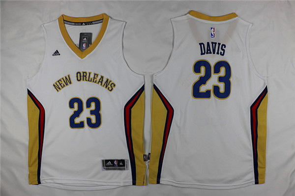 Adidas New Orleans Pelicans Youth #23 Davis white NBA Jersey